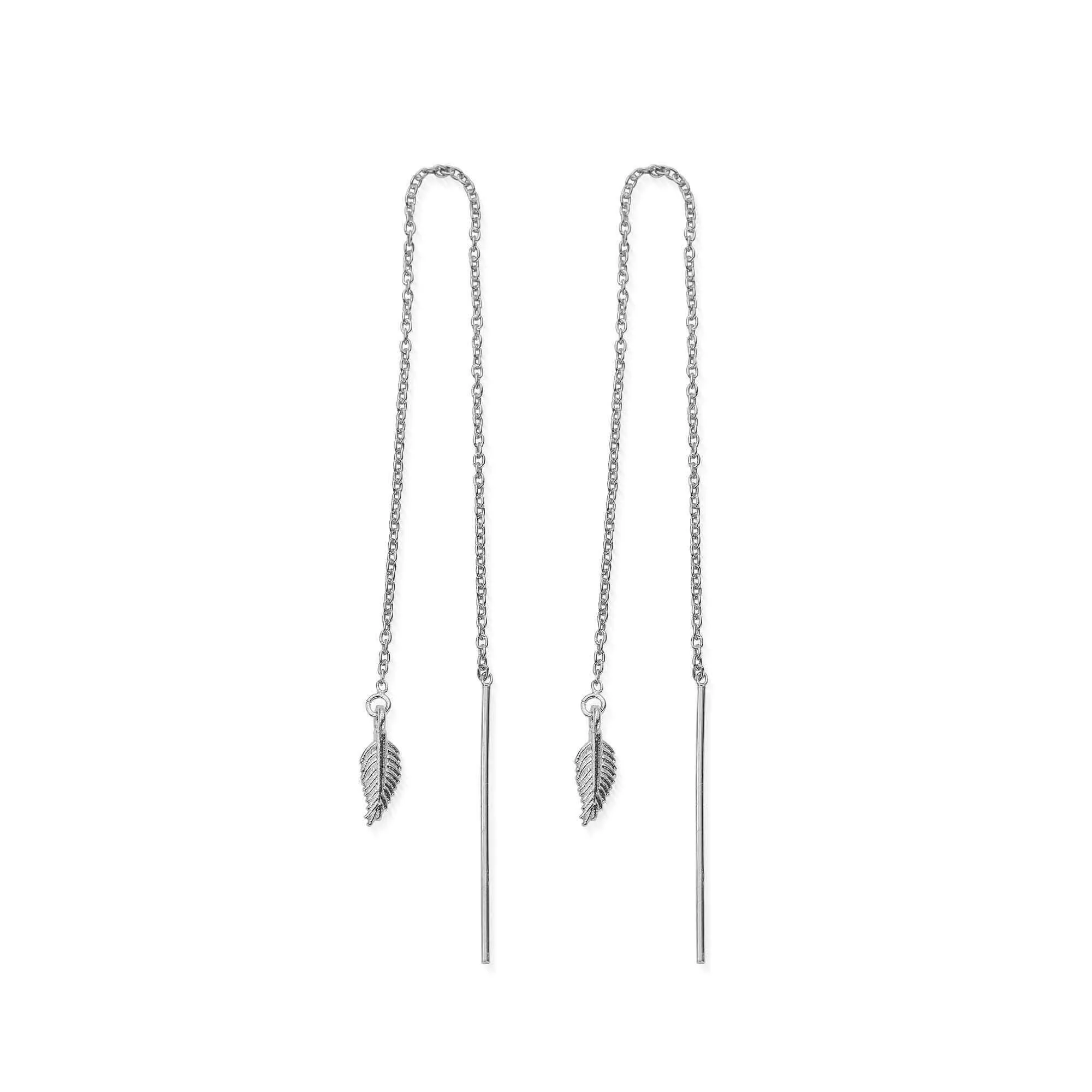 Feather Of Courage Pull Through Earrings