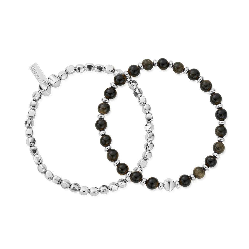 Men's Golden Obsidian Style Set Of 2