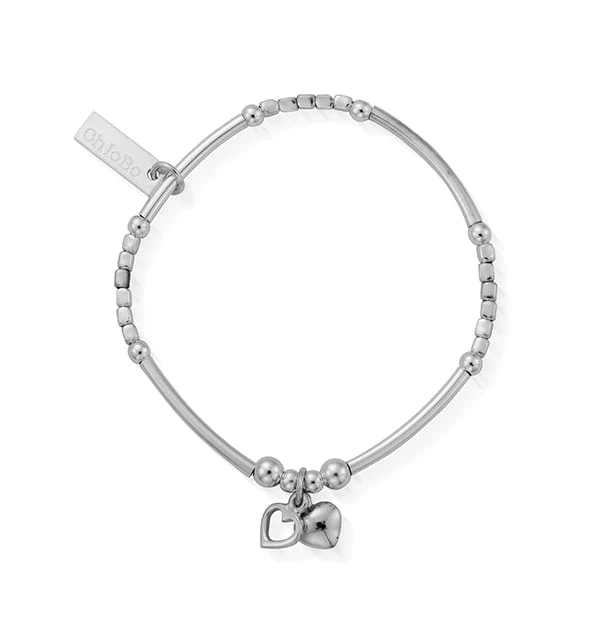 Children's Mini Noodle Cube Double Heart Charm